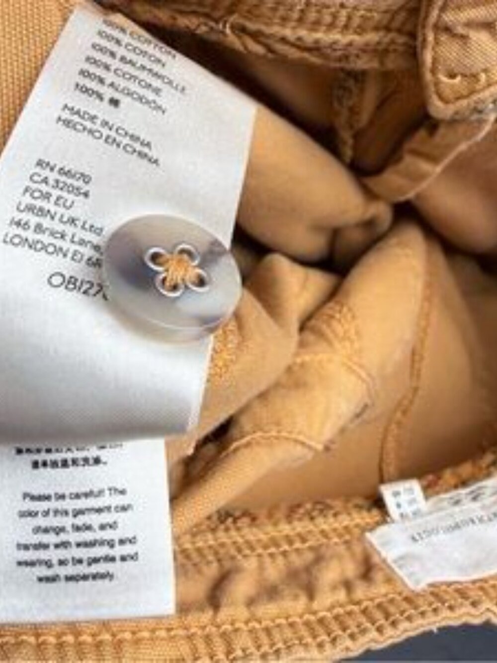 Anthropologie Brendan Utility Pants 8 Mustard Cargo Barrel Ankle High Rise Pants - Picture 6 of 7